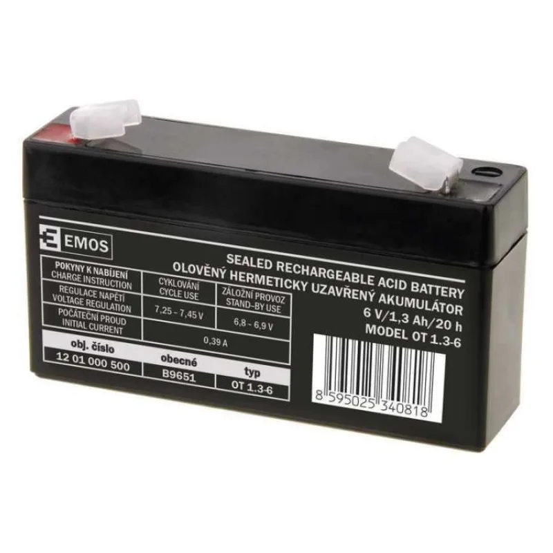 AKUMULÁTOR SLA 6V/1,3Ah FA -4,7mm (1201000500)