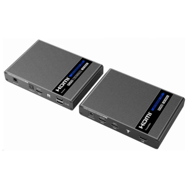 PremiumCord HDMI 2.0 Extender KVM Ultra HD 4kx2k@60Hz na 70 m s prenosom cez USB (khext70-4)