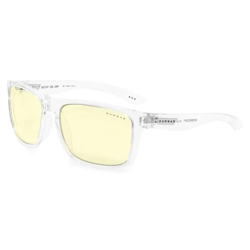 GUNNAR kancelářske/herní brýle INTERCEPT CRYSTAL * jantárová skla * BLF 65 * GUNNAR focus (INT-07601)