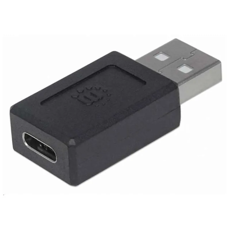 Adaptér Manhattan USB, USB-C 2.0 samica na USB-A samec, čierna (354653)