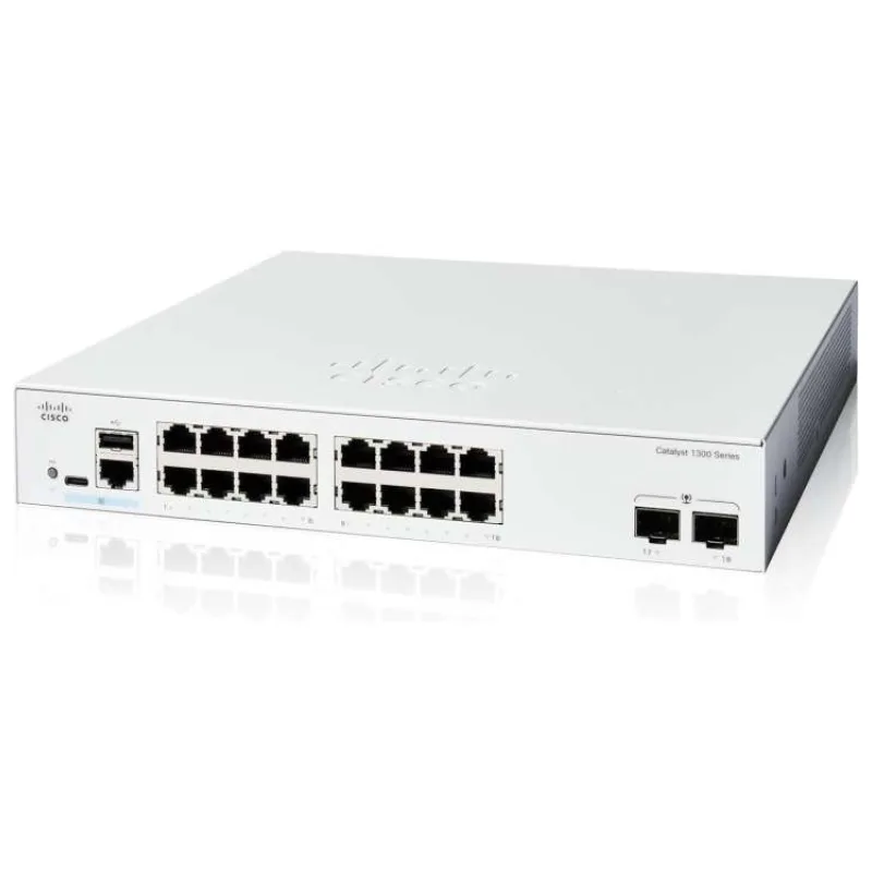 Cisco Catalyst switch C1300-16T-2G (16xGbE,2xSFP,fanless) - REFRESH (C1300-16T-2G-RF)