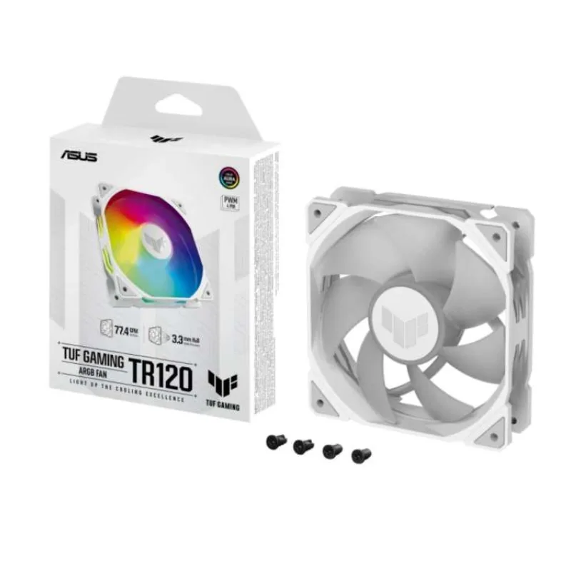 ASUS ventilátor TUF GAMING TR120 ARGB, 1x120mm, bílá (90DA0093-B09000)