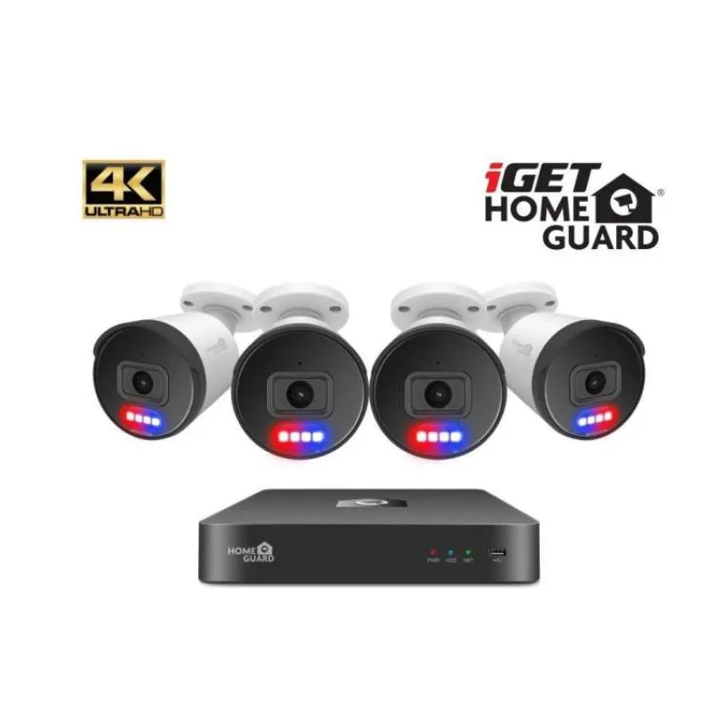 iGET HOMEGUARD HGNVK88504 - PoE 4K UltraHD NVR CCTV 8CH + 4x kamera (HGNVK88504)