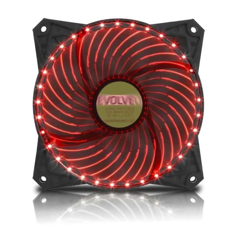 EVOLVEO ventilátor 120mm, LED 33 bodů, červený (FAN12RD33)
