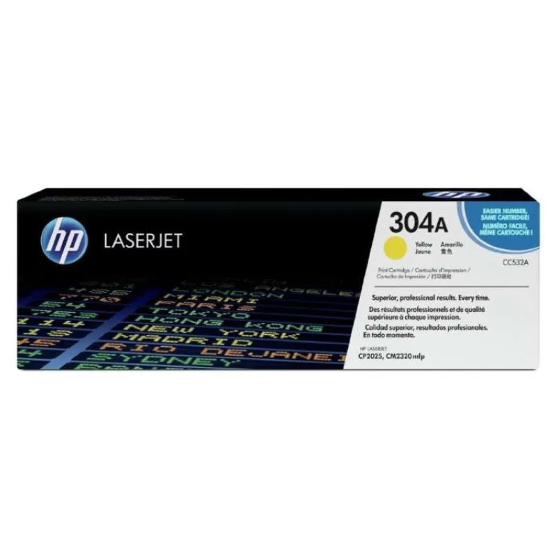 Toner cartridge, yellow pre CP2025 pre 2,800 str. (CC532A)