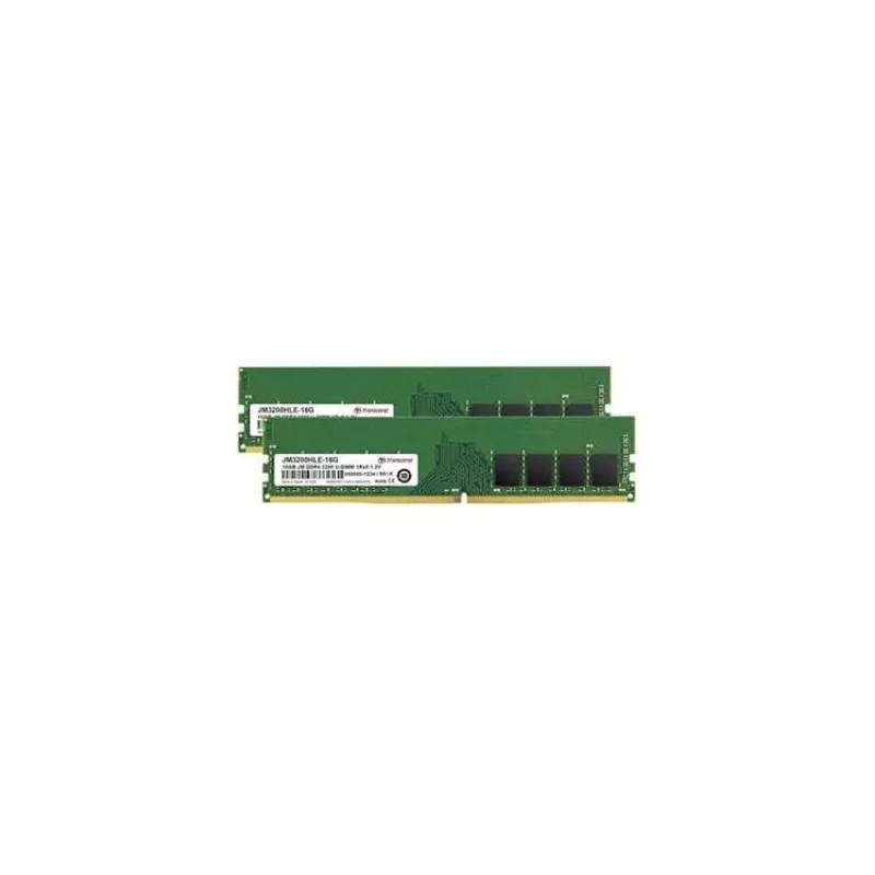 DDR4 32GB DIMM KIT (16GB*2) 3200Mhz TRANSCEND U-DIMM 1Rx8 2Gx8 CL22 1.2V (JM3200HLE-32GK)