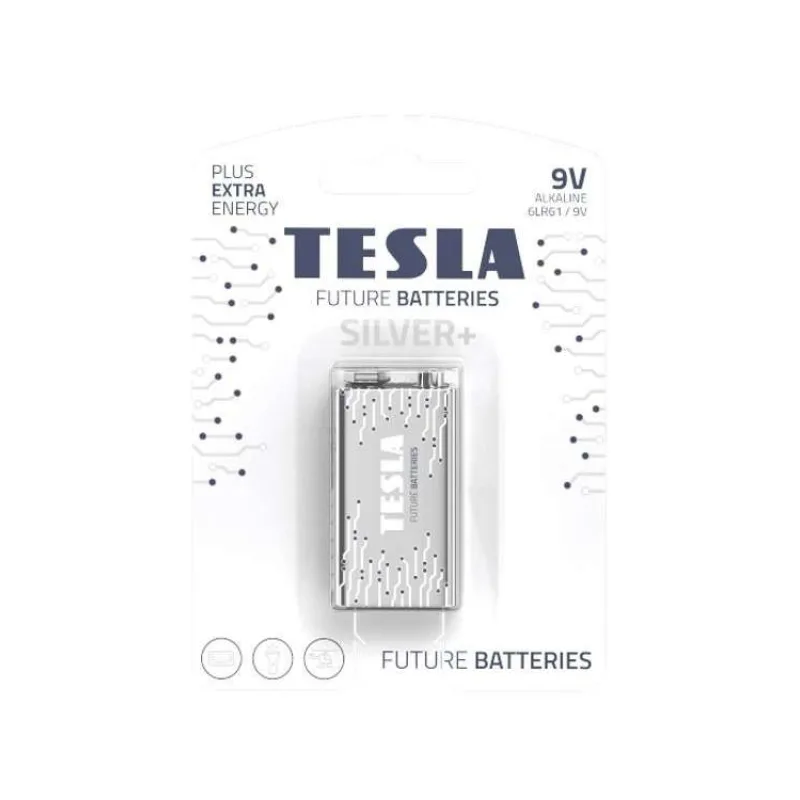 TESLA SILVER+ alkalická baterie 9V (6LR61, blister) 1 ks (13090120)