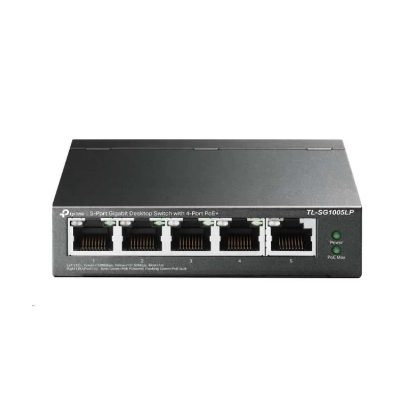 TP-Link TL-SG1005LP PoE switch 5xGLAN 4xPoE out 802.3af/at (až 30W/port) budget 40W (TL-SG1005LP)