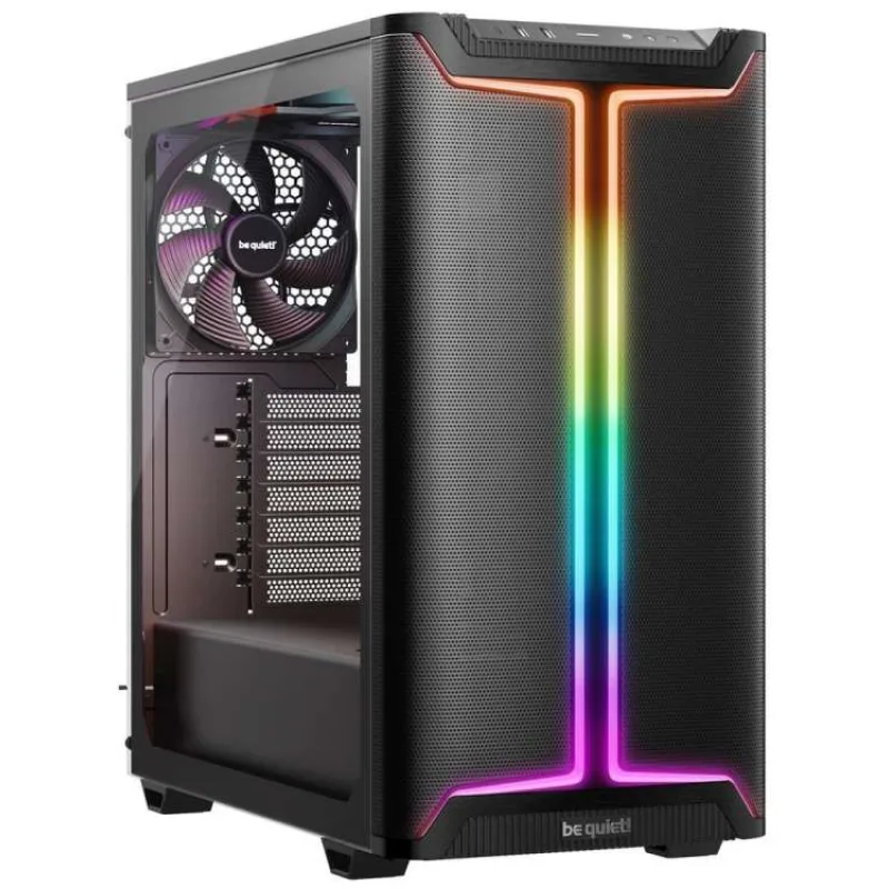 Be quiet! skříň PURE BASE 501DX / ATX / 3x140mm PWM ARGB fan / ARGB LED pásek / USB3.2 / temperované sklo / černá (BGW76)