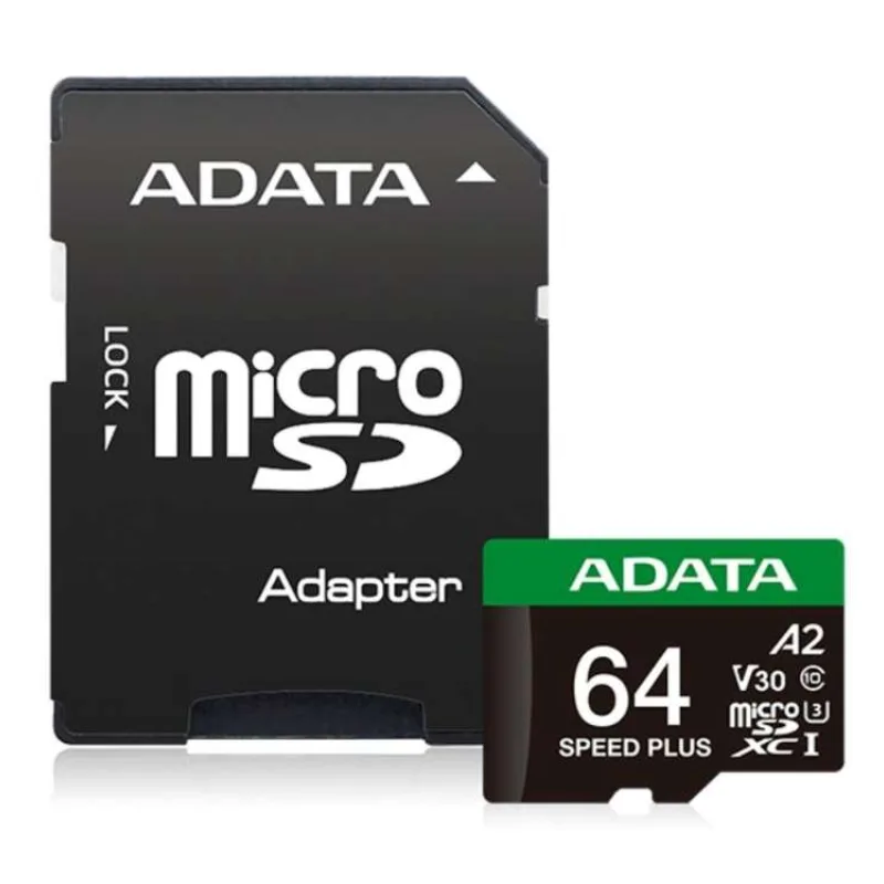 Adata Speed Plus/Micro SD/64GB/UHS-I U3/Class 10/+ Adaptér (UD64GUI3V30A2SP-RA1)