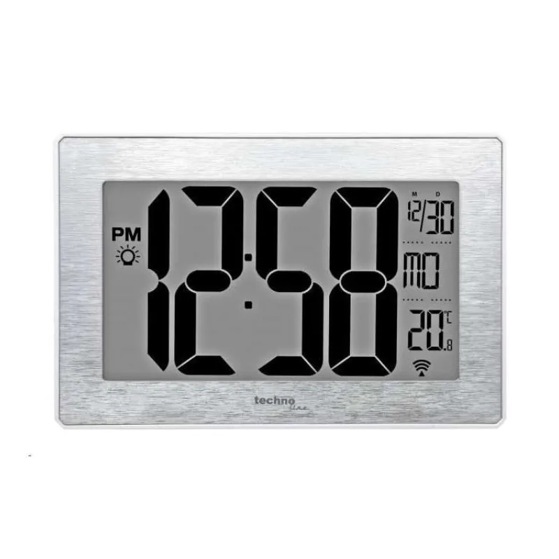 Hodiny TechnoLine WS 8019, stříbrné (WS 8019)