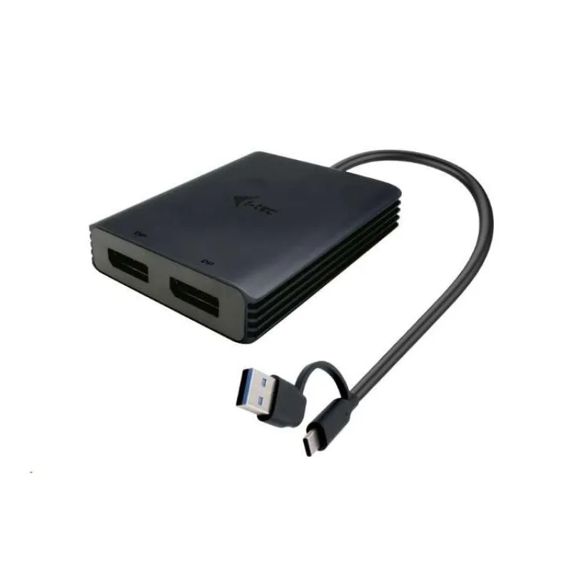i-tec USB-A/USB-C Dual 4K DP video adaptér (CADUAL4KDP)