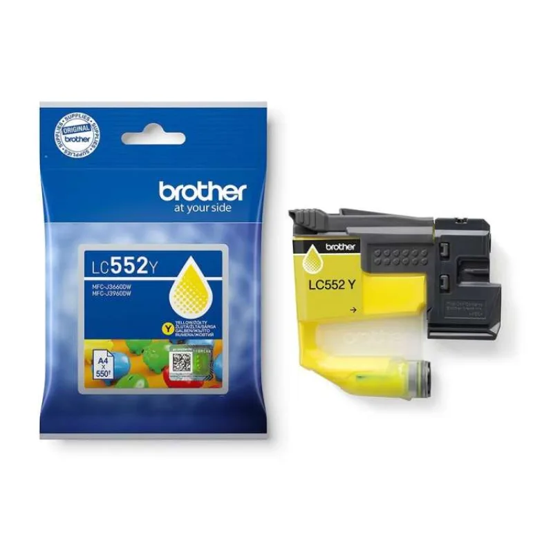 BROTHER INK LC-552Y - yellow - cca 550stran, pro MFC-J3660 MFC-J3960 (LC552Y)