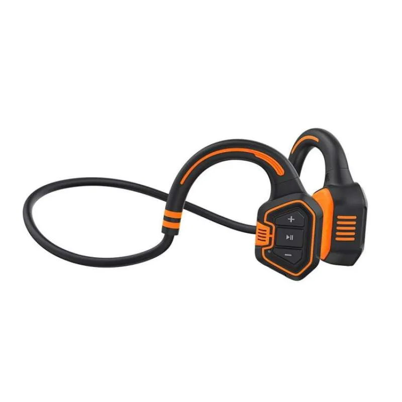 EVOLVEO bezdrátová sluchátka BoneSwim MP3 16GB, na lícní kosti, oranžová (BS-MP3-16GB-OR)