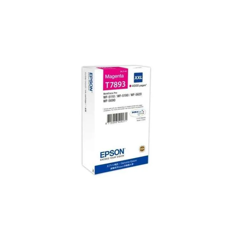 kazeta EPSON WorkForce WF-5620,5690,5190,5000 seria magenta XXL (4000 str.) (C13T789340)
