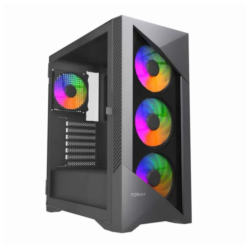 GEMBIRD Fornax 900/Midi Tower/Transpar./Čierna (CCC-FC-900ARGB)