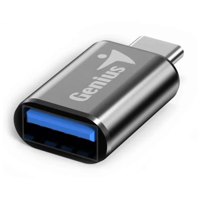 Genius ACC-C2A, Redukce, USB 3.0, USB typ C na USB typ A, kovově šedá (32590002400)