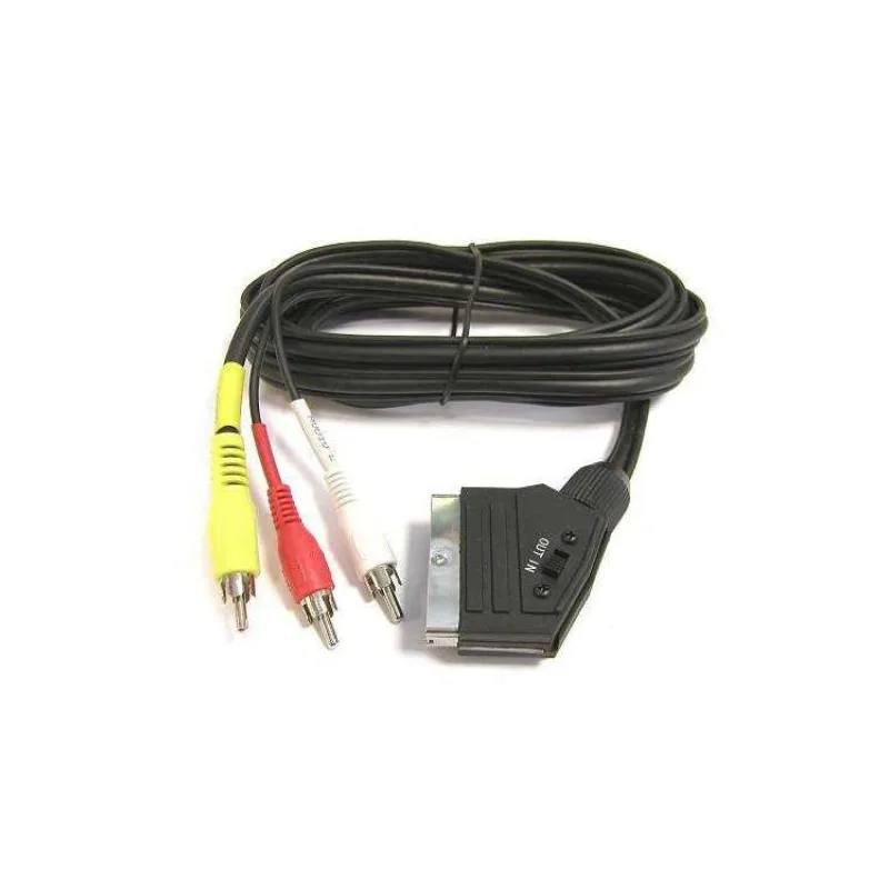PremiumCord SCART - 3xCINCH 1.5m in/out prepínač (kjssc-2)