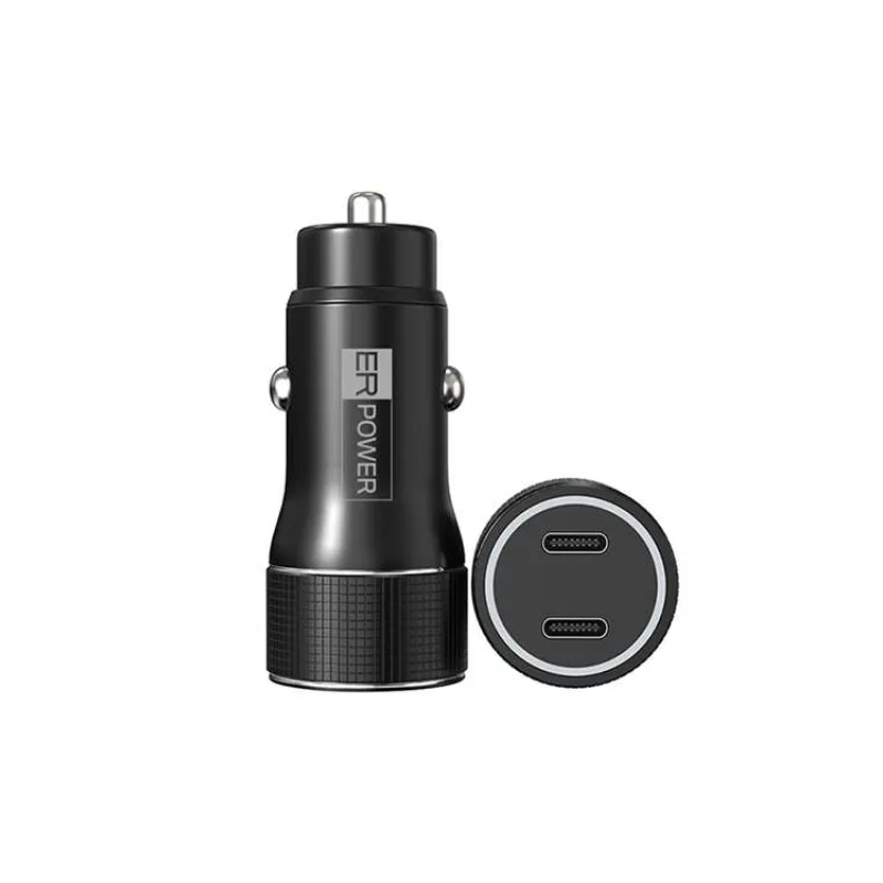 ER POWER nabíjacka do auta 40W USB-C PD+ QC 3.0 - Black (ERPW40PDC2)