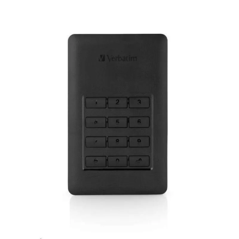VERBATIM HDD 2.5" 2 TB vrátane.KEYPAD USB3.1 USB 3.0 GDPR (53403)