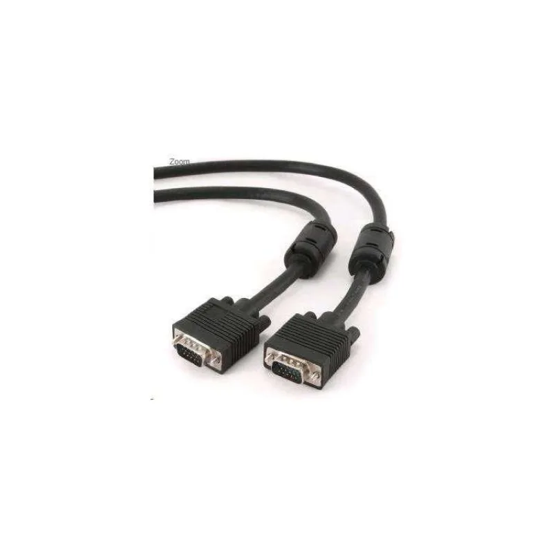 Gembird kábel VGA HD15 (M) na VGA HD15 (M) Premium, tienený, 2 x feritové jadrá, 20m,čierny (CC-PPVGA-20M-B)