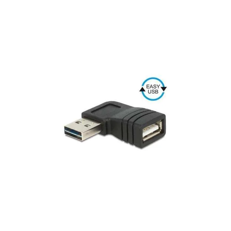 Delock adaptér EASY-USB 2.0-A samec USB 2.0-A samice pravoúhlý levý/pravý (65522)