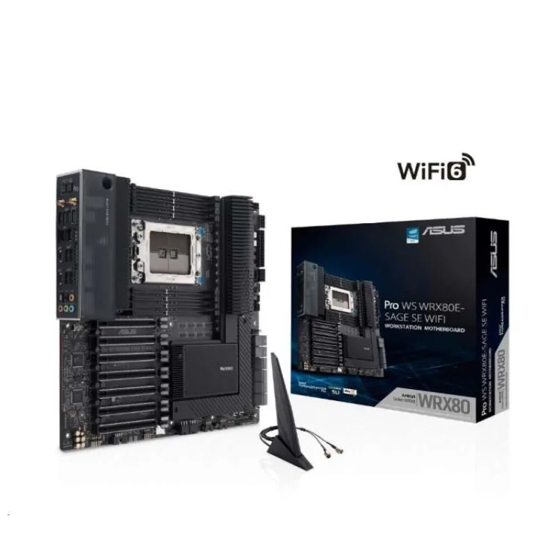 ASUS MB Sc sWRX8 PRO WS WRX80E-SAGE SE WIFI, AMD WRX80, 8xDDR4, WI-FI, E-ATX (90MB1590-M0EAY0)