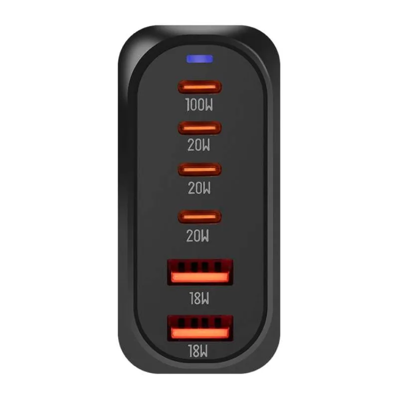 OBAL:ME Terminal GaN Stolová nabíjačka 4C2A 100W Black (8596311286827)