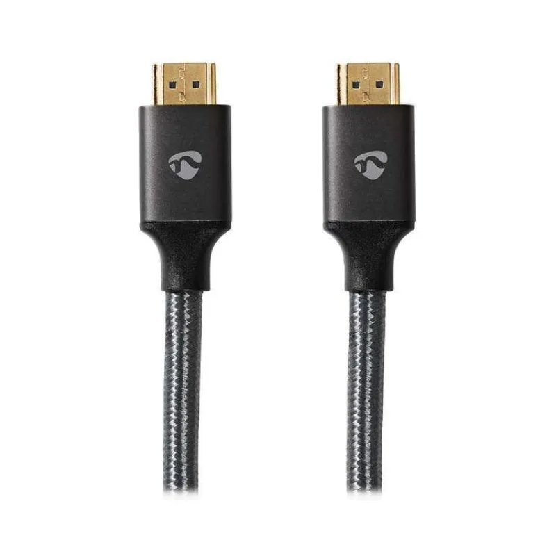 NEDIS PROFIGOLD Ultra High Speed HDMI 2.1 kabel/ 8K@60H/ zlacené konektory HDMI-HDMI/ bavlna/ antracit/ BOX/ 5m (CVTB35000GY50)