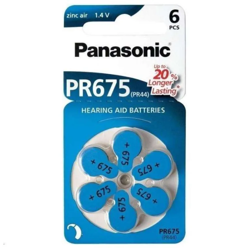 PANASONIC Zinkovzduchová baterie PR-675(44)/6LB AA 1,2V (Blistr 4ks) (330103,00)