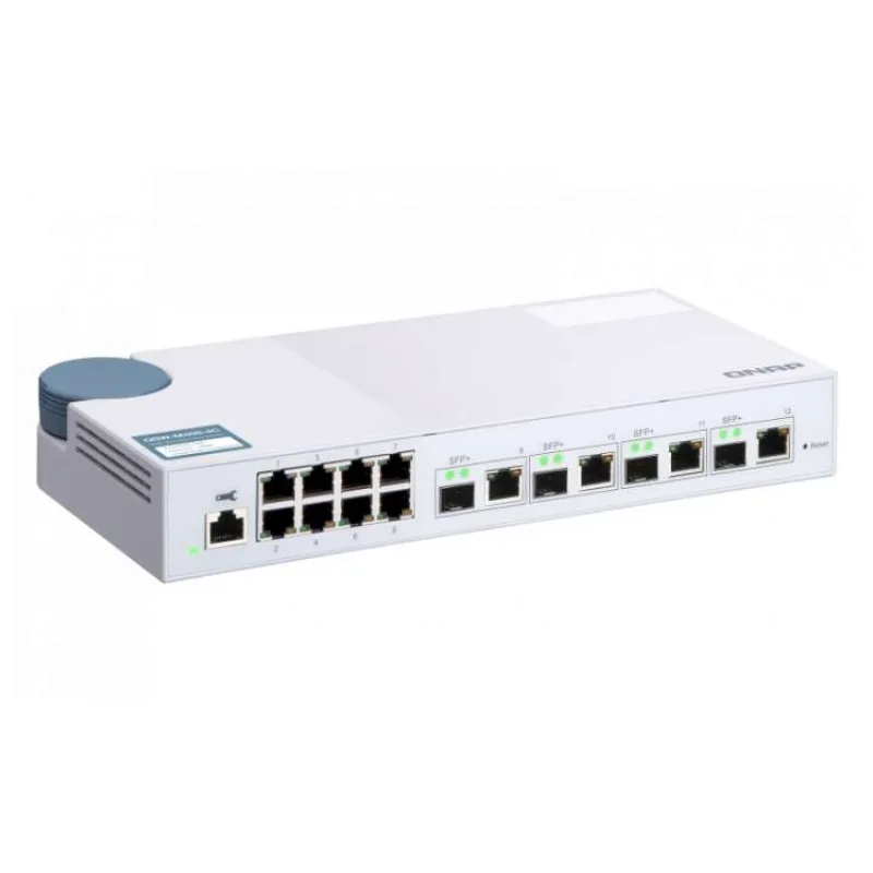 QNAP riadený switch QSW-M408-4C (12 portov: 8x Gigabit port + 4x 10G SFP+ / 10GbE kombo porty) (QSW-M408-4C)
