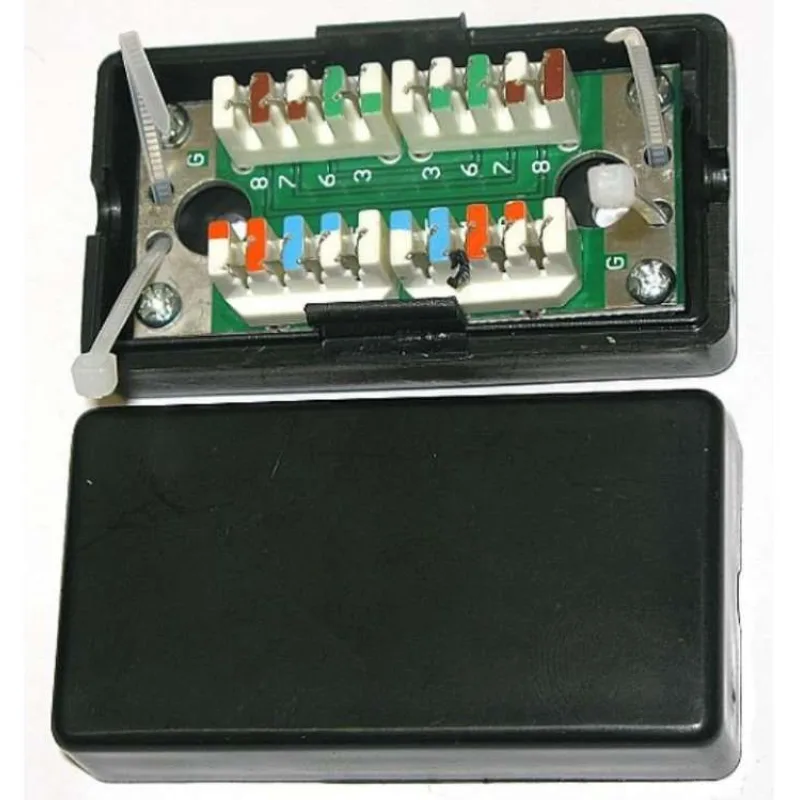 Spojovací box UTP Cat5E narážecí, černá (LXE316-C5E-BK)