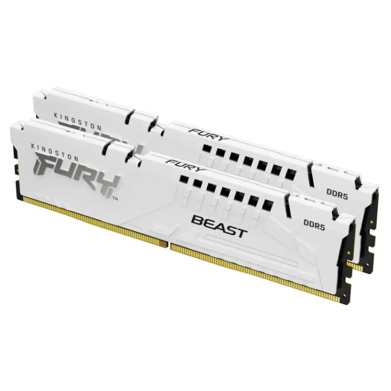 KINGSTON DIMM DDR5 32GB (Kit of 2) 6000MT/s CL30 ECC FURY Beast EXPO Bílá (KF560C30BWEK2-32)