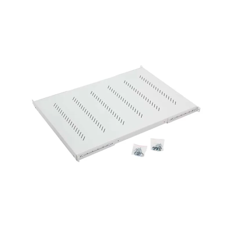 TRITON Regál s perforáciou 19", 1U/250 mm, nosnosť 20 kg, sivý (RAC-UP-250-A1)