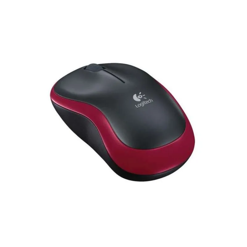 Logitech myš M185/ Bezdrátová/ Optická/ 1000dpi/ USB přijímač/ červená (910-002240)