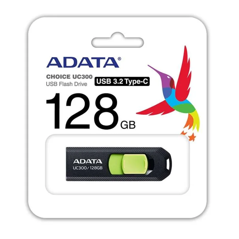 ADATA UC300/128GB/USB 3.2/USB-C/Čierna (ACHO-UC300-128G-RBK/GN)