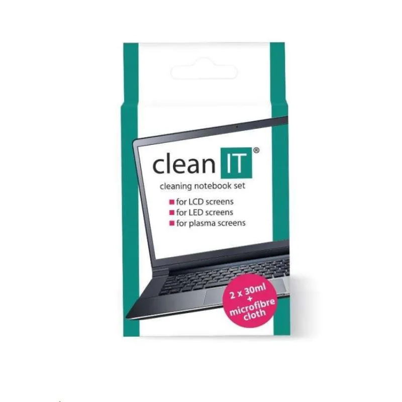 CLEAN IT čisticí roztok na notebooky s utěrkou, 2x30ml (CL-182)