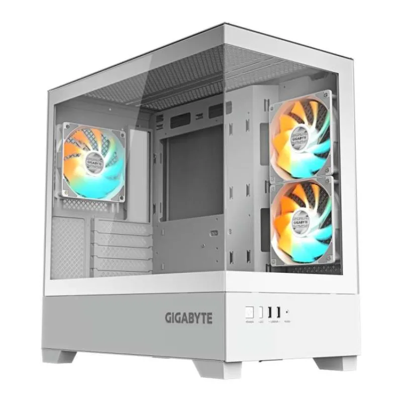 GIGABYTE C201 PANORAMIC ICE/Midi Tower/Transpar./Biela (GB-C201PI)