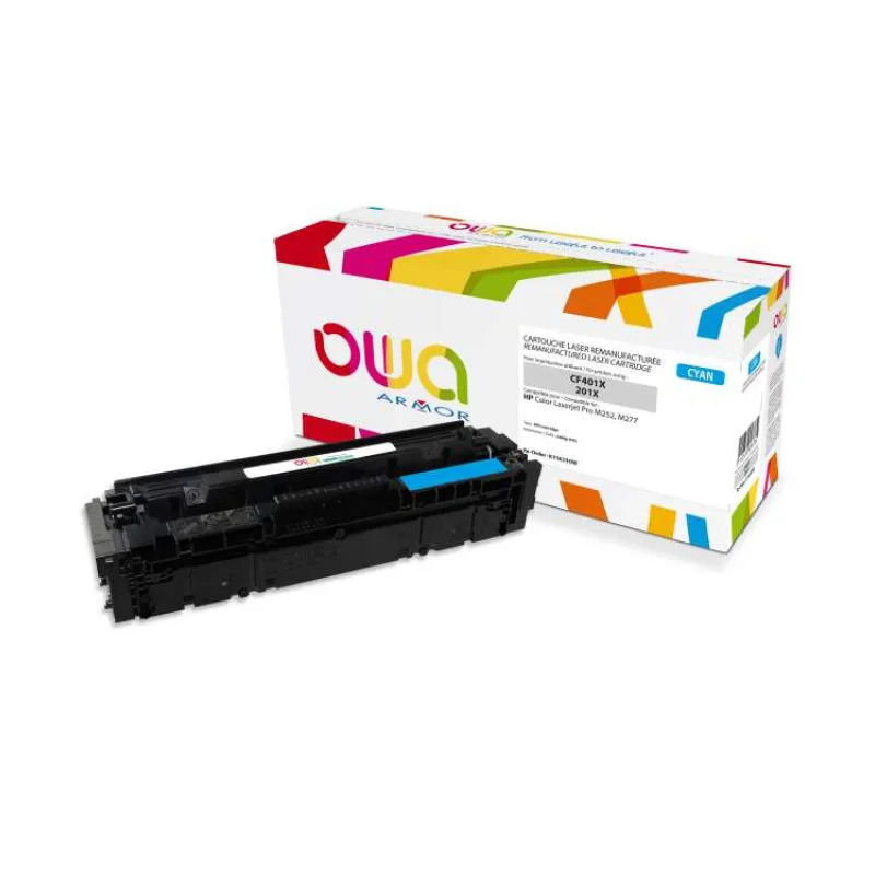 OWA Armor toner pre HP CLJ MFP 277, 2300 strán, CF401X, azúrová (K15833OW)