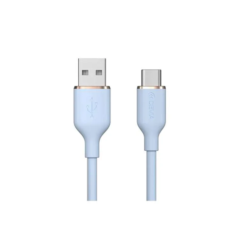 Devia kábel USB-A to USB-C Jelly Series Silicone Cable 1.2m - Blue (6938595386633)