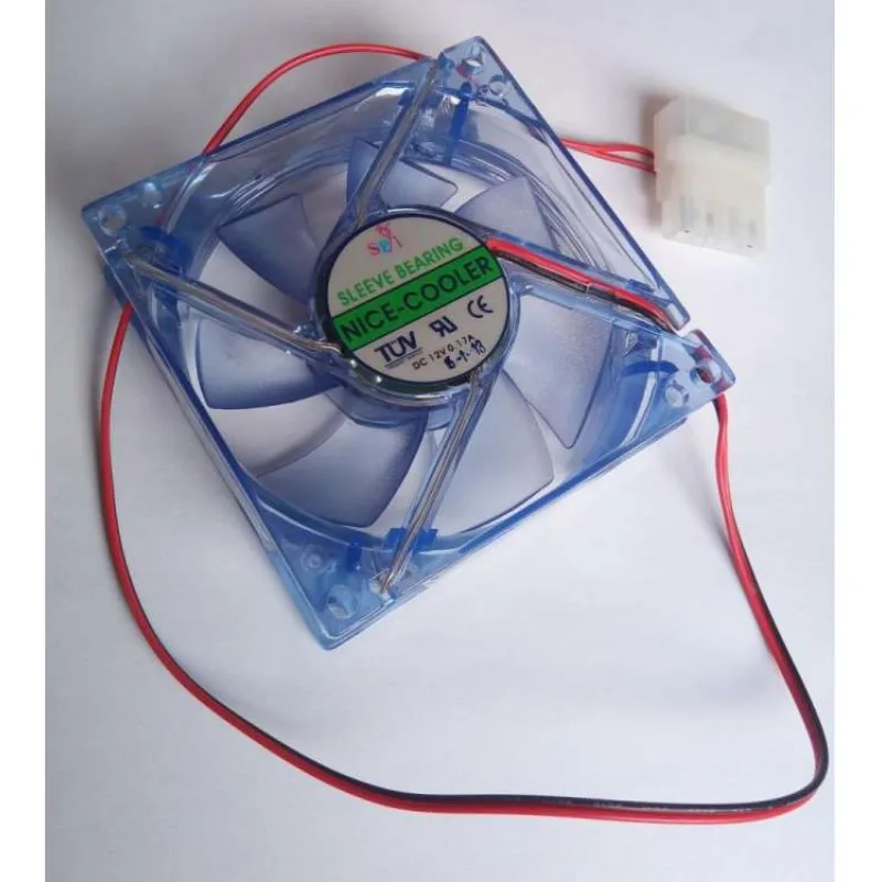 EUROCASE ventilátor 80mm, 12V/0,17A, prosvětlený modrý (molex) (841451901082)