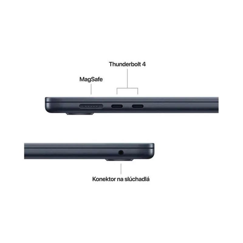 MacBook Air 15" Apple M4 10C CPU 10C GPU 16GB 256GB Polnočný SK (MW1L3SL/A)