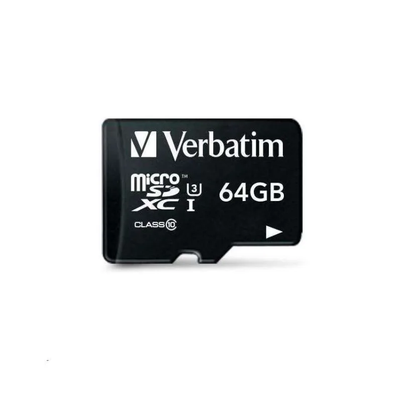 Karta VERBATIM MicroSDXC 64GB Pro, U3 + adaptér (47042)