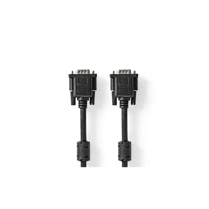 NEDIS kabel VGA (D-SUB)/ zástrčka VGA - zástrčka VGA/ černý/ bulk/ 2m (CCGL59000BK20)
