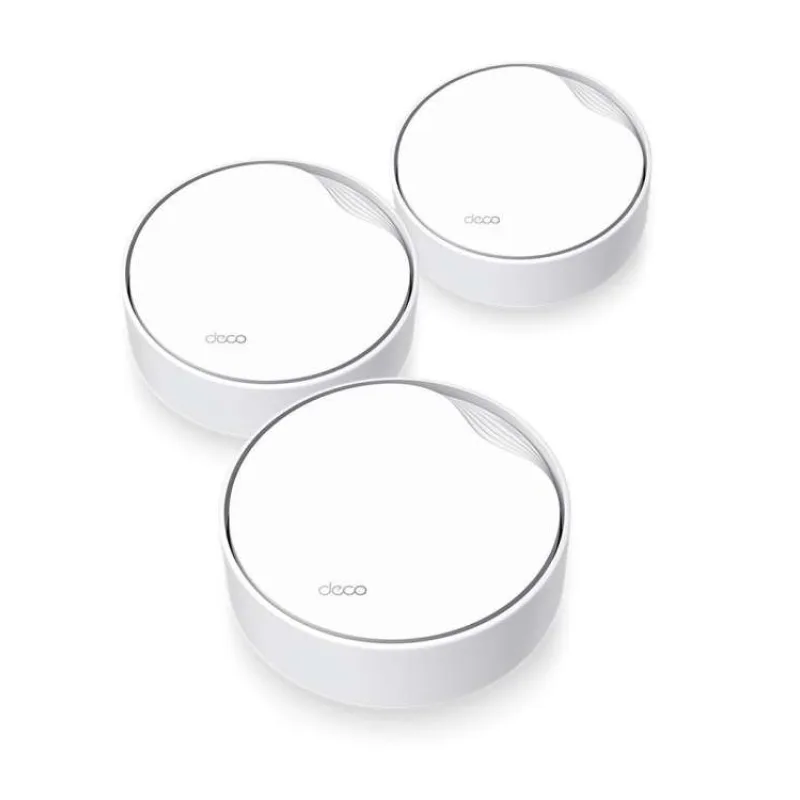 AX3000 Whole Home Mesh Wi-Fi 6 System with PoE SPEED: 574 Mbps at 2.4 GHz + 2402 Mbps at 5 GHz SPEC: 4× Internal Antenna (Deco X50-PoE(3-pack))