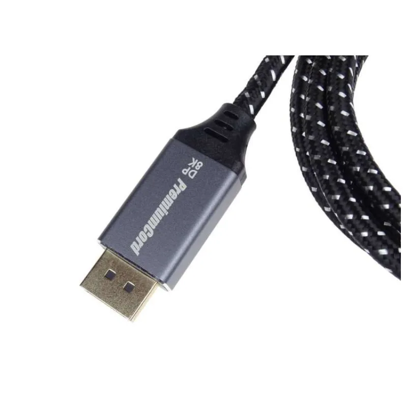 PremiumCord DisplayPort 1.4 8K prípojný kábel, kovové a pozlátené konektory, 1.5m (kport10-015)