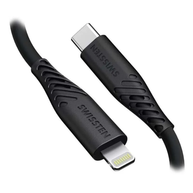 SWISSTEN DATOVÝ KABEL SOFT SILICONE USB-C / USB-C 1,5 M 60W ČERNÝ (71534010)