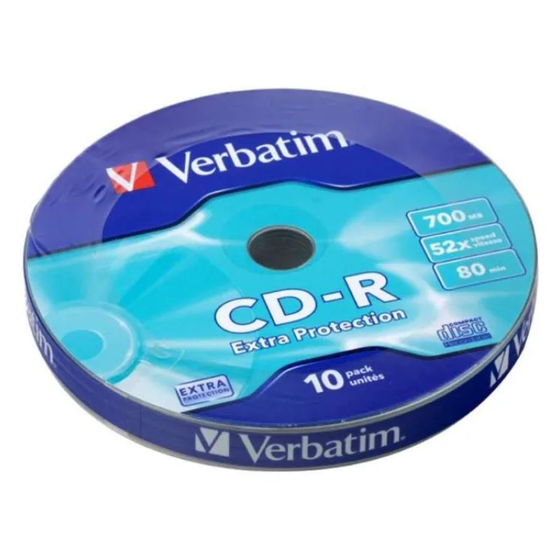 VERBATIM CD-R Verbatim DL 700MB 52x Extra protection 10-spindl RETAIL (43725)