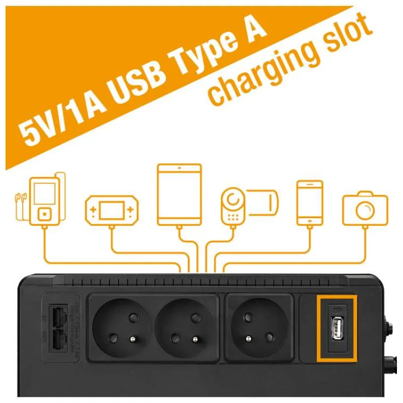 FSP UPS ECO 800 FR, 800 VA / 480 W, USB, RJ45, line interactive (PPF4802200)