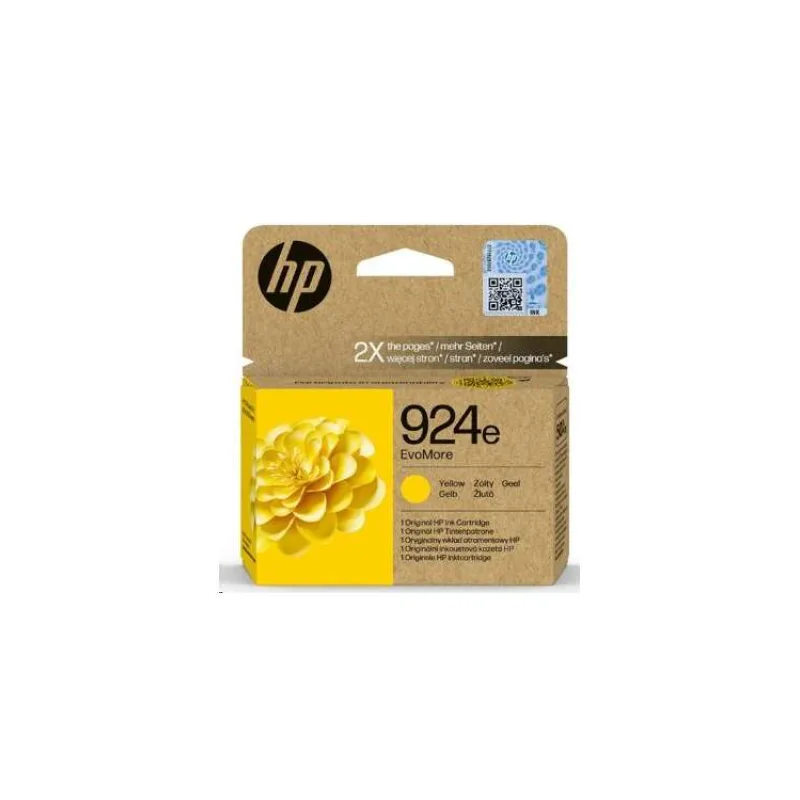 HP 924e EvoMore Yellow Original Ink Cartridge 800str. (4K0U9NE#CE1)